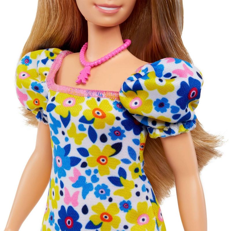 Barbie Fashionistas Doll #208 with Down Syndrome Wearing Floral Dress, 4 of 9