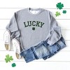 Simply Sage Market Women's Graphic Sweatshirt Lucky Varsity Clover St. Patrick's Day - 3 of 3