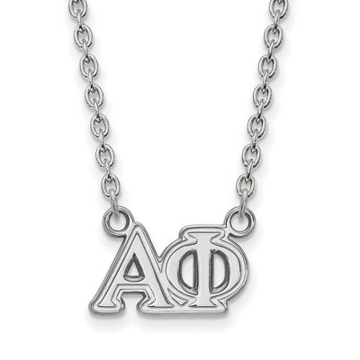 Black Bow Jewelry Sterling Silver Alpha Phi Greek Life Necklace 18 Inch