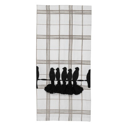 Set of 3 Black Check Pattern 27 x 18 Inch Woven Kitchen Tea Towels -  Foreside Home & Garden