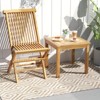Tangkula Outdoor Square Teak Wood End Table Coffee Table for Porch Deck Garden Patio - 3 of 4