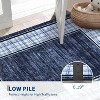 Washable Non-Slip Plaid Carpet - Modern Short Pile Rug for Living Room, Bedroom & Laundry Room - Soft Anti-Foul Home Decor - 3 of 4