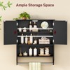 USIKEY Bathroom Wall Cabinet with Towel Bar, Bathroom Cabinet with Adjustable Shelf, Medicine Cabinet for Laundry Room, Living Room, Black - 4 of 4