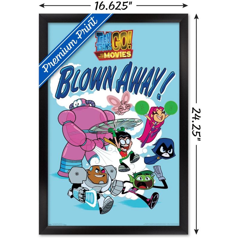 Trends International DC Comics Movie - Teen Titans Go! To The Movies - Blown Away Framed Wall Poster Prints, 3 of 7