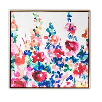 29" x 29" Happy Garden Floating Framed Wall Canvas - Gallery 57