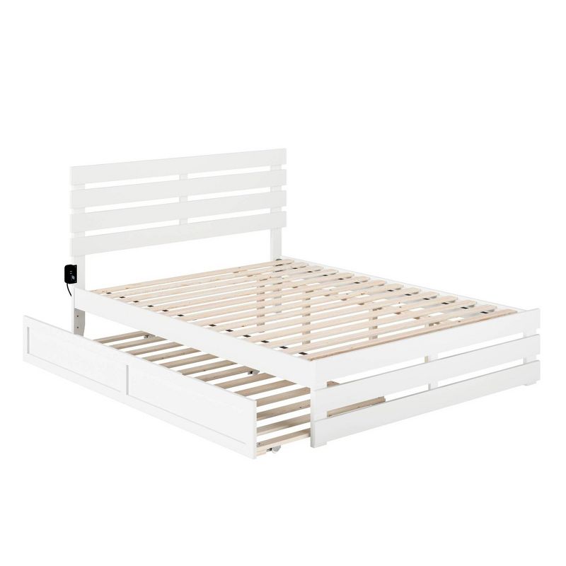 Oxford Bed with Footboard and USB Turbo Charger with Extra Long Trundle - AFI, 4 of 8