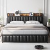 coucheta Bed Frame with Storage Headboard, Upholstered Platform Bed with USB Ports & Outlets, Noise Free, No Box Spring Needed, Easy Assembly - 3 of 4