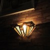 Chloe Lighting Manton Mission 1 Light Textured Black Wall Sconce 12"Wide - 4 of 4