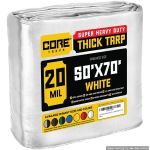 Core Tarps Heavy Duty 20 Mil Tarp Cover, UV Resistant, Rip Proof for Roof, Camping, Patio, Pool, Boat - 1 of 4