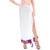 LA LEELA Swimsuit Cover Up Long Women's Summer Pool Beach Wrap Skirt Swimwear Bikini Cover-ups Dress for Women One Size Purple, Solid - 3 of 4