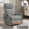 KWPZQEB Modern Recliner Chair with Massage and Heat, Fabric Recliner Chair Single Sofa Recliner Club Chair Nursery Chair Home Theater Seating - 3 of 4