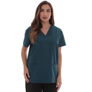Just Love Solid Scrub Top for Women with Pockets and V-Neck - Comfortable and Professional Medical Uniform - 1 of 3