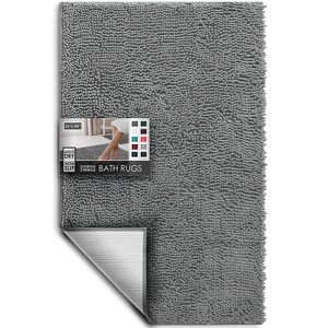 Hearth & Harbor Bathroom Rugs, Machine Washable Chenille Bath Mat for Bathroom - 1 of 4