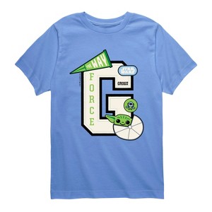 Boys' - The Mandalorian - Grogu Letterman Short Sleeve Graphic T-Shirt - 1 of 3