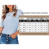 Womens Short Sleeve Sweaters Crewneck Pullover Sweaters 
Slim Fit Knit Sweater Blouse - 4 of 4
