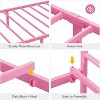Pink Twin Metal Bed Frame with Headboard, Footboard, 12.2-Inch Storage, Steel Slats, No Box Spring - 3 of 4