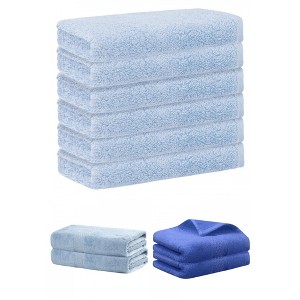 REGALWOVEN Absorbent Solid Bath Hand Face Cloths Cotton Towels 3 Piece Sets - 1 of 4