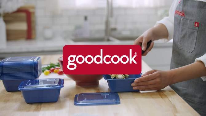 GoodCook Meal Prep 1 Compartment Square Containers + Lids - 10ct, 2 of 7, play video