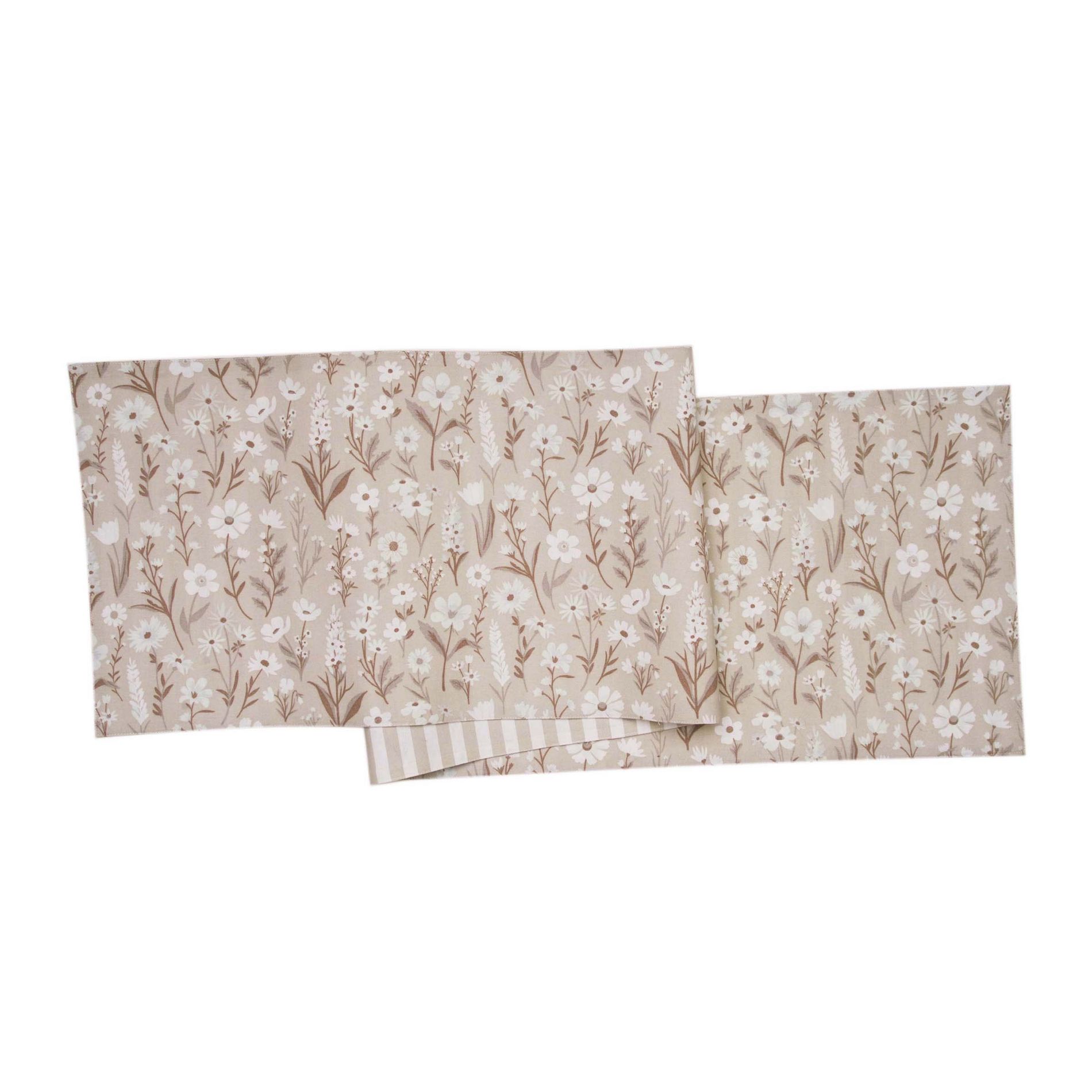 C&F Home Natural Botanical 100% Cotton Graphic Print Table Runner 14" x 72"