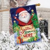 Santa Stop Here Christmas Double-Sided House Flag Presents Holiday 28" x 40" Briarwood Lane - 4 of 4