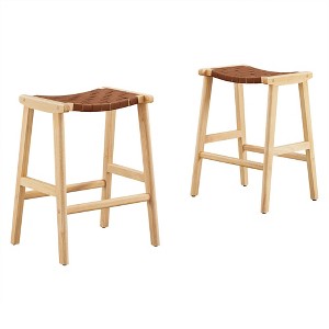 Modway Saorise Wood Counter Stool - Set of 2 - 1 of 4
