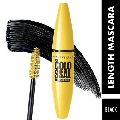 Maybelline New York THE COLOSSAL Mascara 100% Black (0.33 oz - 02 EXTRA BLACK) Colo Ssal Volumizing Mascara