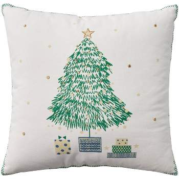 18"x18" Holiday Christmas Tree Indoor Square Throw Pillow - Mina Victory