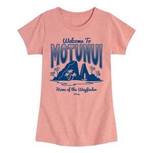Girls' - Moana - Motunui Home of the Wayfinder Fitted Short Sleeve Graphic T-Shirt - 1 of 4
