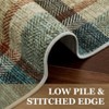 Washable Rugs for Living Room Plaid Classic Non Slip Large Rug for Bedroom Decor Soft Low Pile Carpet - 4 of 4