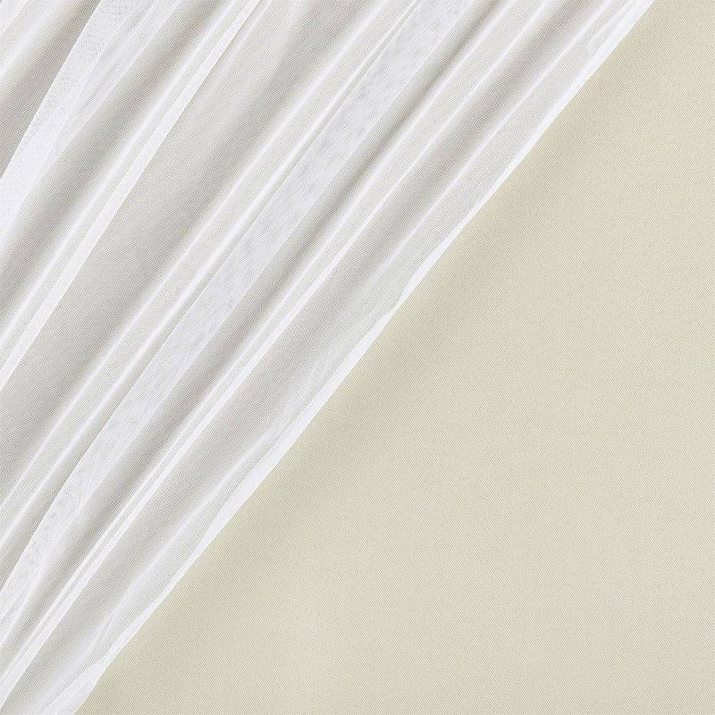 18&#34;x52&#34; Catarina Layered Window Valance Room Darkening Blackout and Sheer Grommet Top Off-White - Exclusive Home, 2 of 5