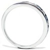 Pompeii3 1/2ct Blue & White Diamond Channel Set Wedding Ring 14K White Gold - 3 of 4