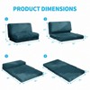 Mjkone Bean Bag Bed,Washable Soft Faux Fur Folding Floor Sofa Chair,Foam Filling Wall Couch，Floor Mattress - 3 of 4