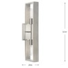 Progress Lighting Boundary 2-Light Wall Sconce, Brushed Nickel, Grey Washed Oak, Open Frame, Design Series - 3 of 4
