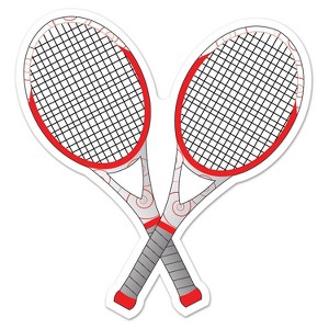 Beistle Tennis Racquets Cutout, 10", (6/Pkg) Multicolored - 1 of 1
