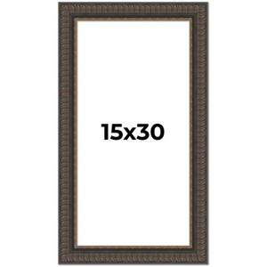 PosterPalooza | Panoramic Museum Brown Picture Frame - UV Acrylic, Foam Board Backing, Hanging Hardware - 1 of 4