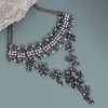 SOHI Women's Crystal Silver Maxi Drop Necklace - 3 of 4