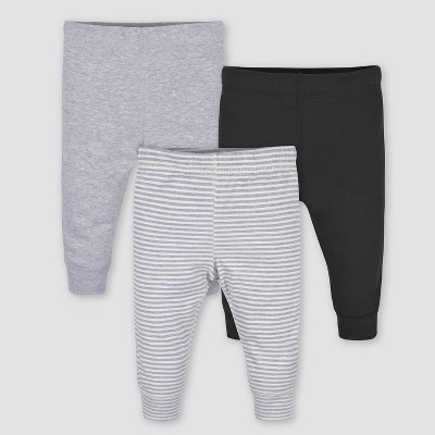 Gerber Baby 3pk Hedgehog Pants - Gray 6-9M