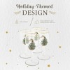 Spode Christmas Tree 13oz Wineglasses, Set of 4 - Festive Holiday Drinkware with Gold-Rimmed Seasonal Designs, Ideal for Reds or Whites - 3 of 4