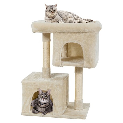 Gingerbread house cat tree with cheap ladder