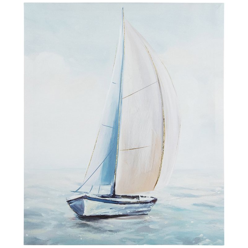 Northlight Watercolor Sailboat Canvas Wall Art - 19.5" x 15.75", 1 of 8