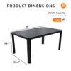 Gulches Patio Dining Tables - Bourbon Brown Modern Aluminum Table with Umbrella Hole - 4 of 4