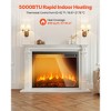 VEVOR Electric Fireplace Insert,35in Recessed and Wall Mounted ,8h Timer & Remote Control,Indoor Heater w/ 750W/1500W Dual Heating Modes,5000BTU Black - 3 of 4
