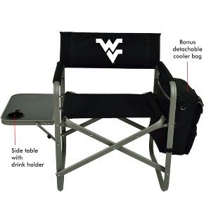 NCAA West Virginia Mountaineers Deluxe Sports Chair with Side Table - 1 of 3