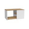 Coffee Table, 2 Shelves, White / Natural Oak - 2 of 4