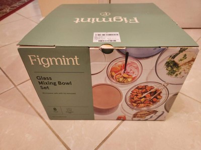 8pc Glass Set Of 4 Mixing Bowls With Lids Clear - Figmint™ : Target