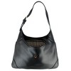 Alyssa Women's Synthetic Leather Shoulder Handbag and Matching Clutch/Wallet Set, Black - 4 of 4