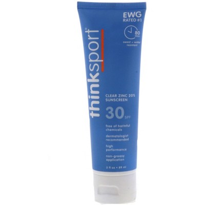 Think Thinksport SPF30 Clear Zinc Sunscreen, 3 oz