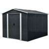 8ft x 10ft Outdoor Metal Storage Shed with meatl foundation,Black - 4 of 4