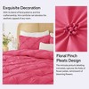 BAGOKIE 3 Pieces Floral Pinch Pleat Bed in a Bag Comforter Set for All Season - 4 of 4