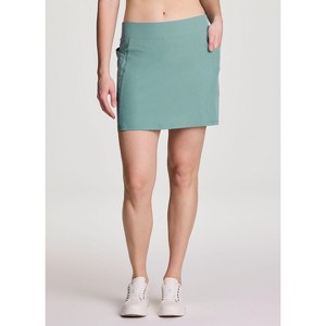 RBX Active Women's Clean Waist Quick Drying Travel/Active Skirt with Built-In Shorts and Pockets - 1 of 4